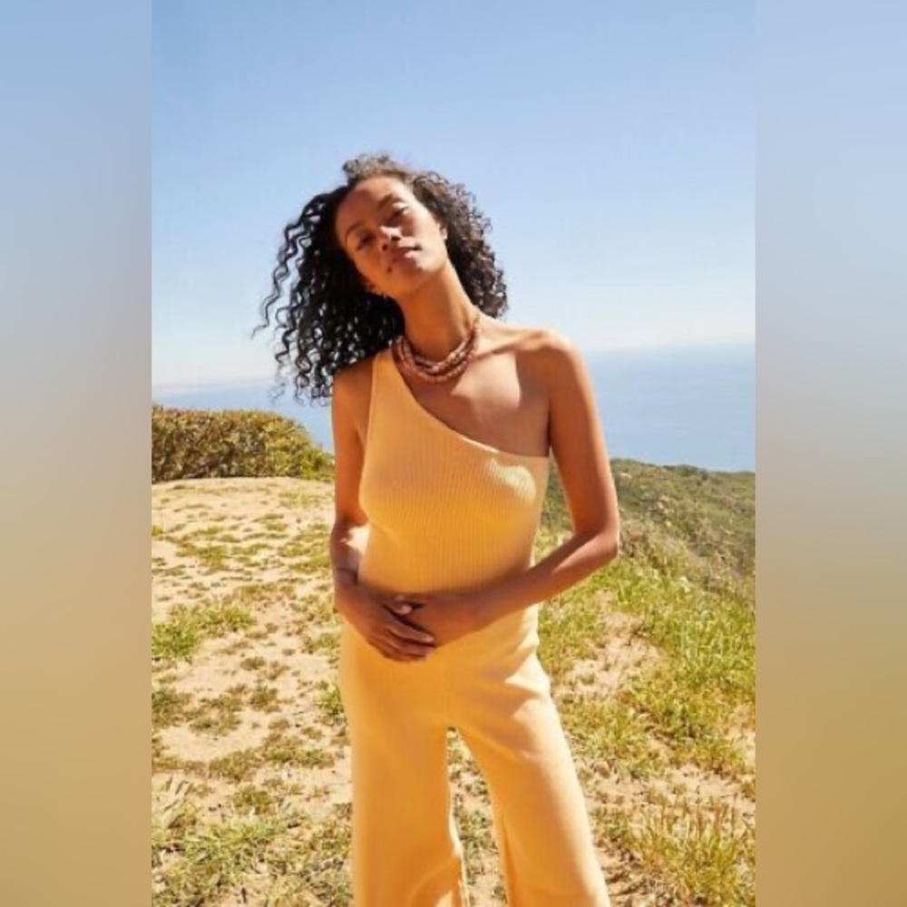 Free People Beach Waverly Jumpsuit In Peach